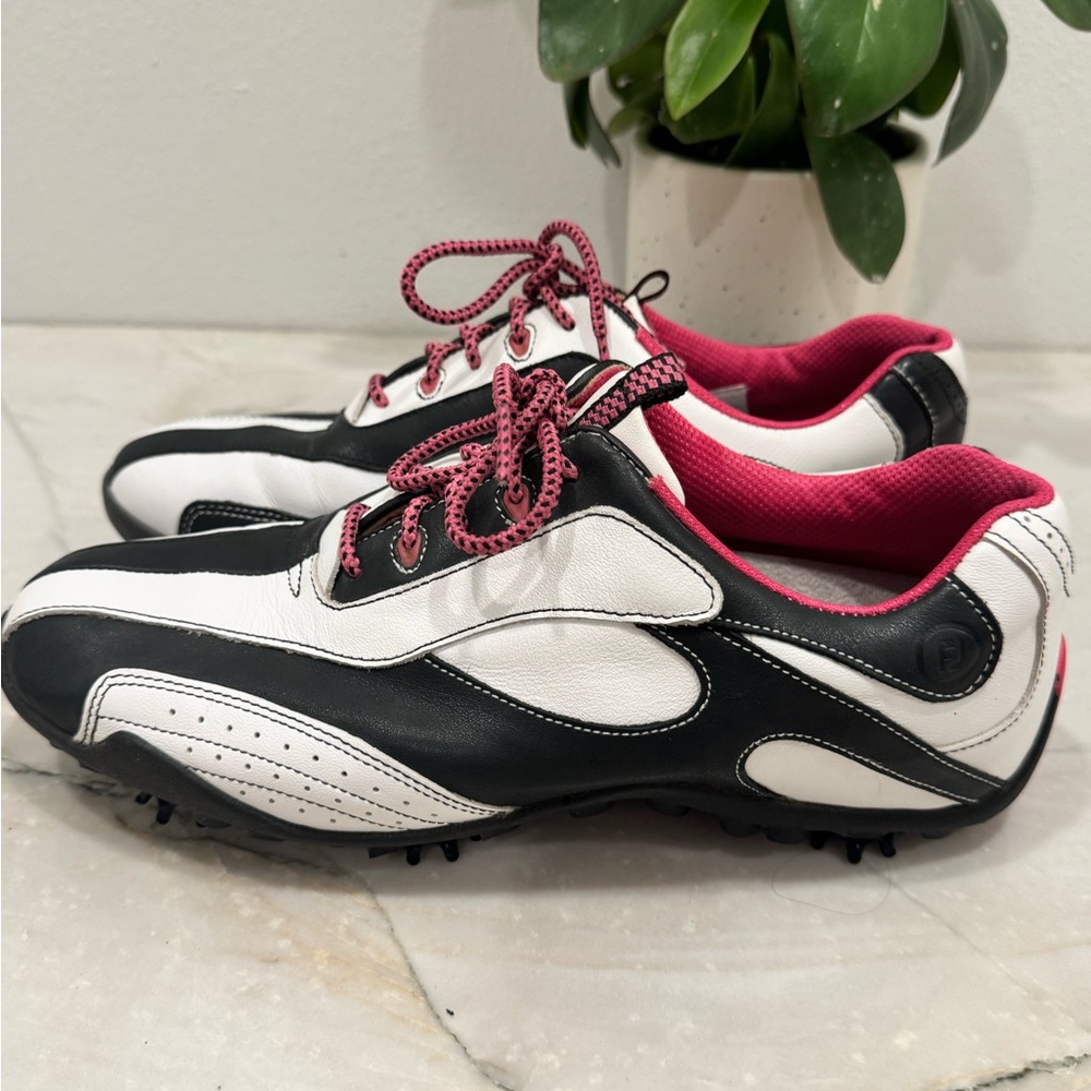 FootJoy LoPro Collection Black White Pink 97061 Golf Shoes Womens Size 9.5